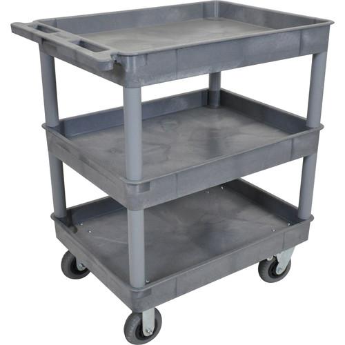 Luxor Large Tub Cart with Three Shelves and Four TC111SP6-B, Luxor, Large, Tub, Cart, with, Three, Shelves, Four, TC111SP6-B,