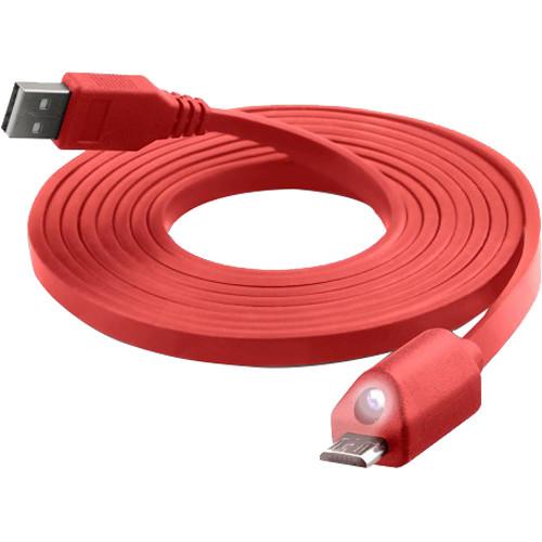 Naztech Micro-USB LED Charge & Sync Cable 6' (Red) 12426