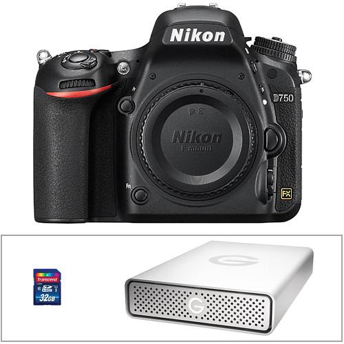 Nikon D750 DSLR Camera with 24-120mm Lens and Storage Kit
