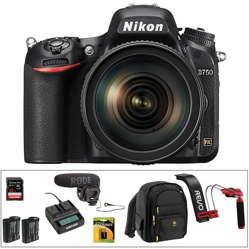 Nikon D750 DSLR Camera with 24-120mm Lens and Storage Kit