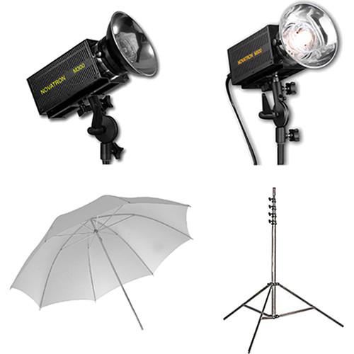 Novatron M300 2-Monolight Kit with Umbrellas N2643KIT