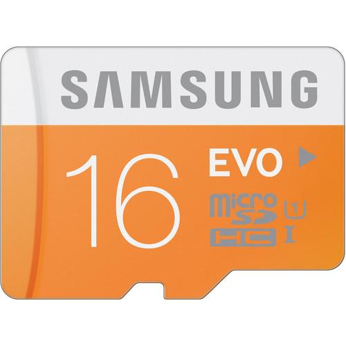 Samsung 16GB EVO UHS-I microSDHC U1 Memory Card MB-MP16DA/AM, Samsung, 16GB, EVO, UHS-I, microSDHC, U1, Memory, Card, MB-MP16DA/AM,