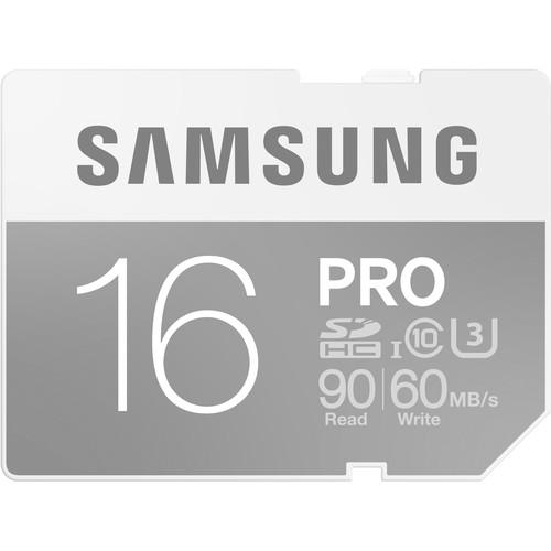 Samsung 16GB PRO UHS-I SDHC U3 Memory Card (Class 10)