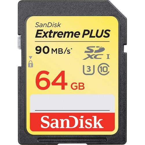 SanDisk 64GB Extreme Plus UHS-I SDXC Memory SDSDXSF-064G-ANCIN, SanDisk, 64GB, Extreme, Plus, UHS-I, SDXC, Memory, SDSDXSF-064G-ANCIN