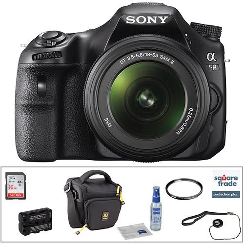 Sony Alpha a58 DSLR Camera with 18-55mm Lens Deluxe Kit, Sony, Alpha, a58, DSLR, Camera, with, 18-55mm, Lens, Deluxe, Kit,