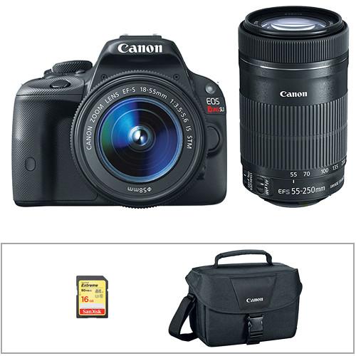 Canon EOS Rebel SL1 DSLR Camera with 18-55mm and 55-250mm