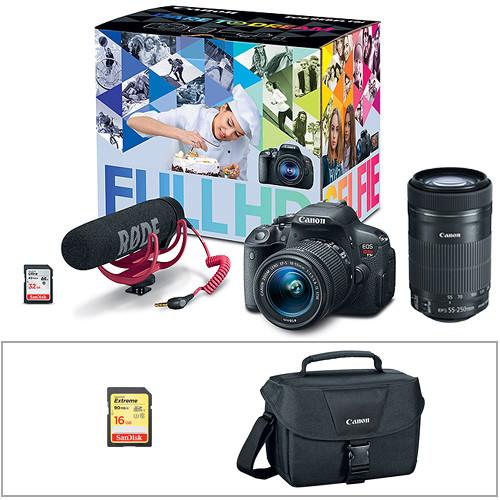 Canon EOS Rebel T5i DSLR Camera with 18-55mm Lens Video Creator