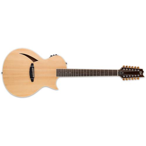 ESP LTD Thinline Series TL-6 Acoustic/Electric Guitar LTL6BLKLH