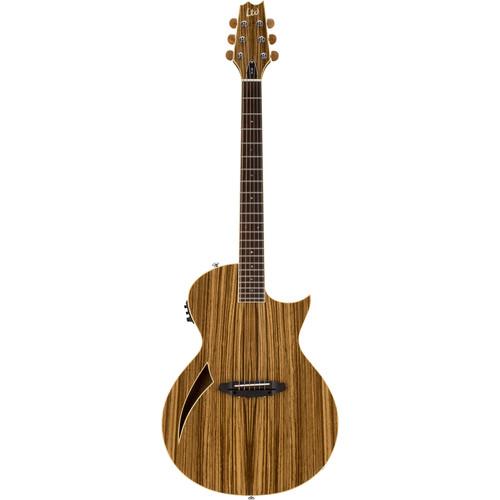 ESP LTD Thinline Series TL-6 Acoustic/Electric Guitar LTL6BLKLH