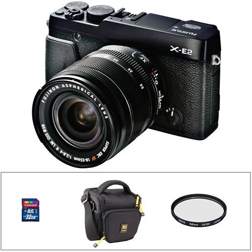 Fujifilm X-E2 Mirrorless Digital Camera Body Basic Kit (Black), Fujifilm, X-E2, Mirrorless, Digital, Camera, Body, Basic, Kit, Black,