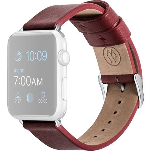 MONOWEAR Red Leather Band for 38mm Apple Watch MWLTRD20MTDG