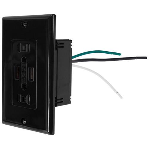 NewerTech Power2U 15A Dual AC Outlet with Two USB NWTPWR2U15A14K, NewerTech, Power2U, 15A, Dual, AC, Outlet, with, Two, USB, NWTPWR2U15A14K