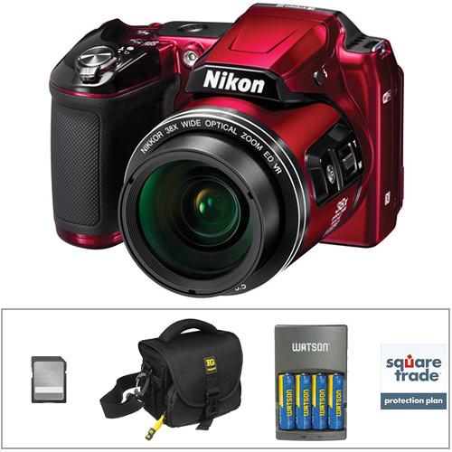 Nikon COOLPIX L840 Digital Camera with Accessories Kit (Red)