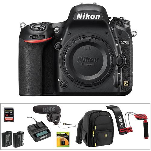 Nikon D750 DSLR Camera with 24-120mm Lens Video Kit