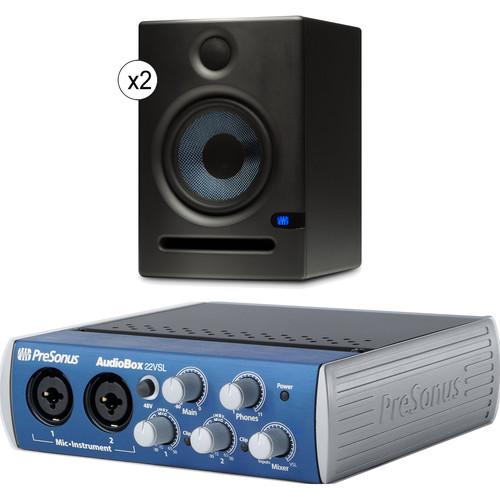PreSonus AudioBox 22VSL Interface with Eris E5 Speakers Studio