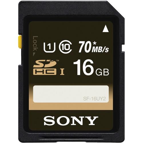 Sony 16GB UHS-I SDHC Memory Card (Class 10) SF16UY2/TQ, Sony, 16GB, UHS-I, SDHC, Memory, Card, Class, 10, SF16UY2/TQ,