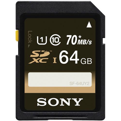 Sony 64GB UHS-I SDXC Memory Card (Class 10) SF64UY2/TQ, Sony, 64GB, UHS-I, SDXC, Memory, Card, Class, 10, SF64UY2/TQ,
