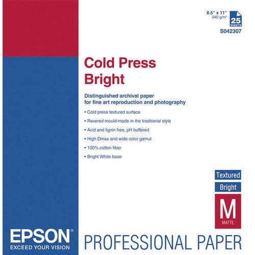 Epson Cold Press Bright Textured Matte Paper S042310, Epson, Cold, Press, Bright, Textured, Matte, Paper, S042310,