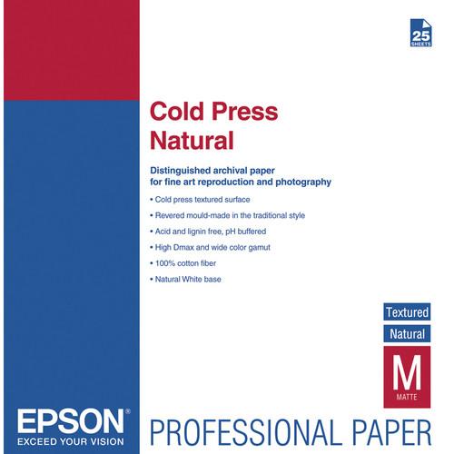 Epson Cold Press Natural Textured Matte Paper S042300, Epson, Cold, Press, Natural, Textured, Matte, Paper, S042300,