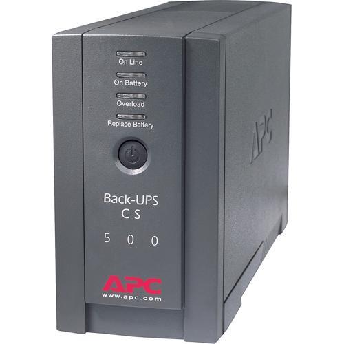 APC Back-UPS CS 500 6-Outlet Backup and Surge Protector, BK500, APC, Back-UPS, CS, 500, 6-Outlet, Backup, Surge, Protector, BK500