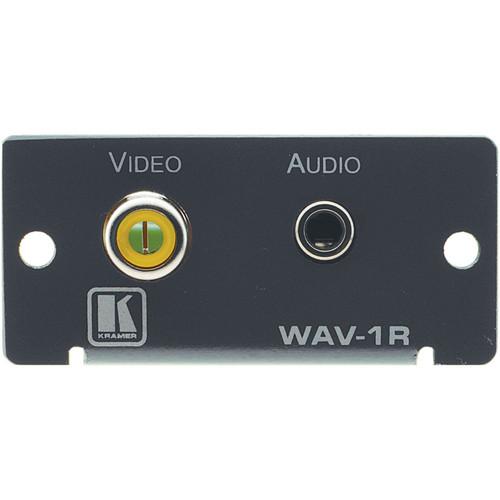Kramer WAV-1R Wall Plate Insert - RCA & 3.5mm WAV-1R-GRAY, Kramer, WAV-1R, Wall, Plate, Insert, RCA, &, 3.5mm, WAV-1R-GRAY