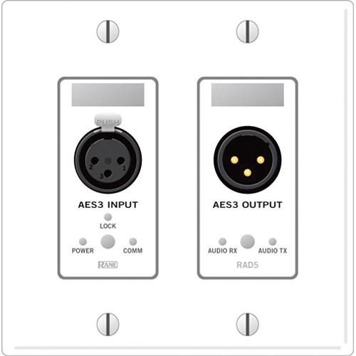 Rane RAD5 2-Gang AES/EBU XLR Line Wall Plate (White) RAD5W