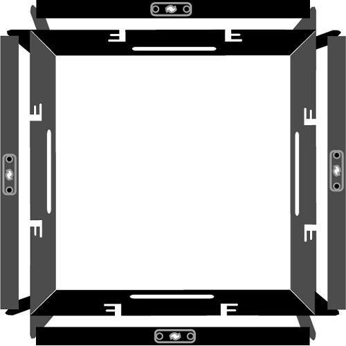 Lowel  Barndoor Frame ONLY for DP Light D2-21, Lowel, Barndoor, Frame, ONLY, DP, Light, D2-21, Video