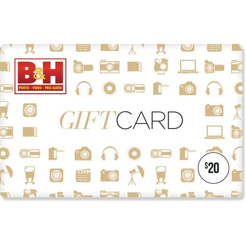 $20 Gift Card, B&H, Video, $20, Gift, Card, Video