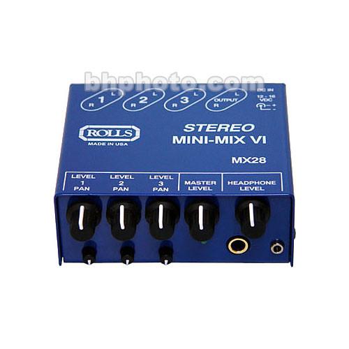 Rolls MX28 Mini-Mix VI Compact Stereo Line Mixer MX28