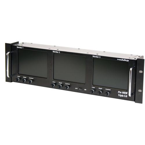 Vaddio PreVIEW Triple LCD Rack Mount Monitor 999-5500-003, Vaddio, PreVIEW, Triple, LCD, Rack, Mount, Monitor, 999-5500-003,