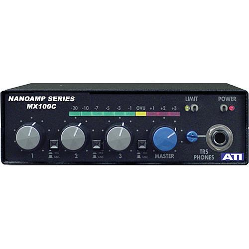 ATI Audio Inc MX-100C 3-Channel Field Audio Mixer MX100C