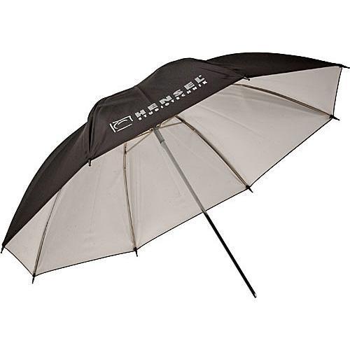 Hensel Economy Umbrella - White with Black Backing - 3180, Hensel, Economy, Umbrella, White, with, Black, Backing, 3180,