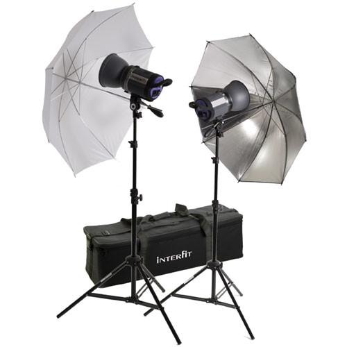 Interfit Stellar X 600 Flash Two Monolight Umbrella Kit INT439