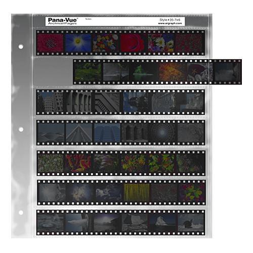 Pana-Vue 35mm Negative Pages (7 Strip/6 Frame, 25 Pages) EPA412