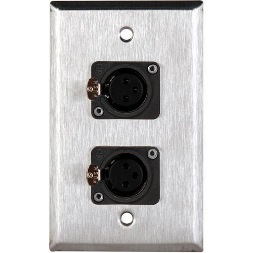 TecNec WPL-1116/B 1-Gang Black Wall Plate with 2 WPL-1116/B, TecNec, WPL-1116/B, 1-Gang, Black, Wall, Plate, with, 2, WPL-1116/B,
