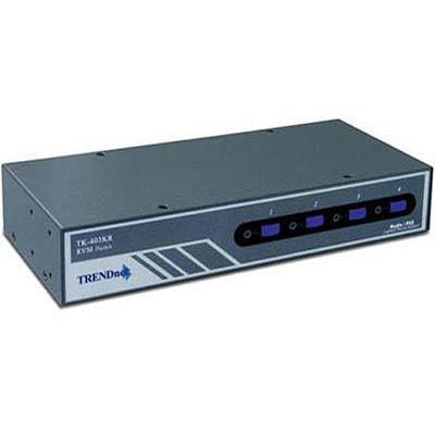 TRENDnet 4-Port Audio KVM Switch - VGA, PS/2 TK-403KR, TRENDnet, 4-Port, Audio, KVM, Switch, VGA, PS/2, TK-403KR,