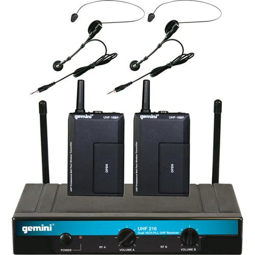 Gemini UHF- 216HL Dual Wireless Head-worn & UHF-216HL, Gemini, UHF-, 216HL, Dual, Wireless, Head-worn, UHF-216HL,