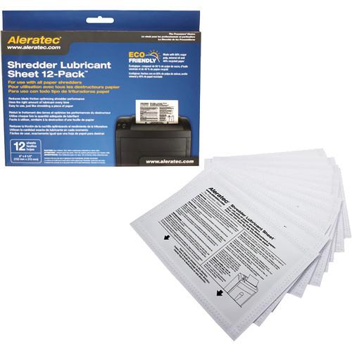 Aleratec Shredder Lubricant Sheets (12 Pack) 240165