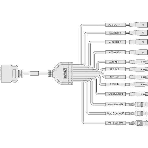 Digigram Breakout Cable for LoLa 881/16161 - SC206200101, Digigram, Breakout, Cable, LoLa, 881/16161, SC206200101,