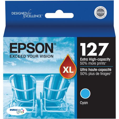 Epson T127220 127 Extra High-Capacity Cyan Ink Cartridge T127220, Epson, T127220, 127, Extra, High-Capacity, Cyan, Ink, Cartridge, T127220