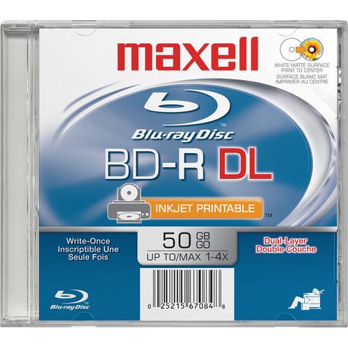 Maxell BD-R Dual Layer Printable White 50GB (White) 631013, Maxell, BD-R, Dual, Layer, Printable, White, 50GB, White, 631013,