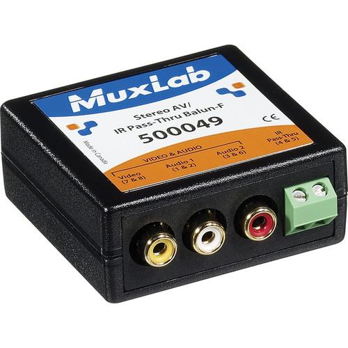 MuxLab 500049 Stereo AV/IR Pass-Thru Balun (Female) 500049, MuxLab, 500049, Stereo, AV/IR, Pass-Thru, Balun, Female, 500049,