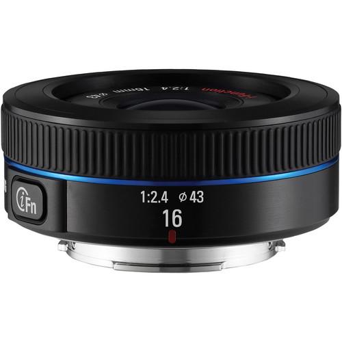 Samsung 16mm f/2.4 Ultra Wide Pancake Lens (Black) EX-W16NB/US