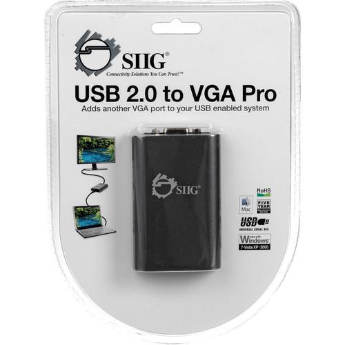 SIIG  USB 2.0 to VGA Pro Adapter JU-VG0012-S1, SIIG, USB, 2.0, to, VGA, Pro, Adapter, JU-VG0012-S1, Video