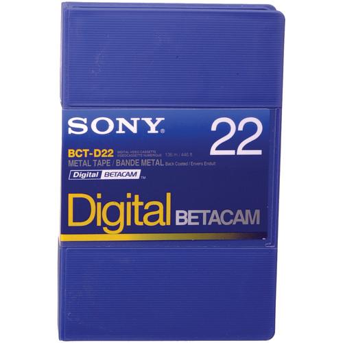 Sony BCT-D22 22 Minute Digital Betacam Cassette BCTD22/2, Sony, BCT-D22, 22, Minute, Digital, Betacam, Cassette, BCTD22/2,
