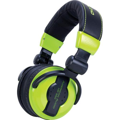 American Audio HP 550 DJ Headphones (Lime) HP 550 LIME