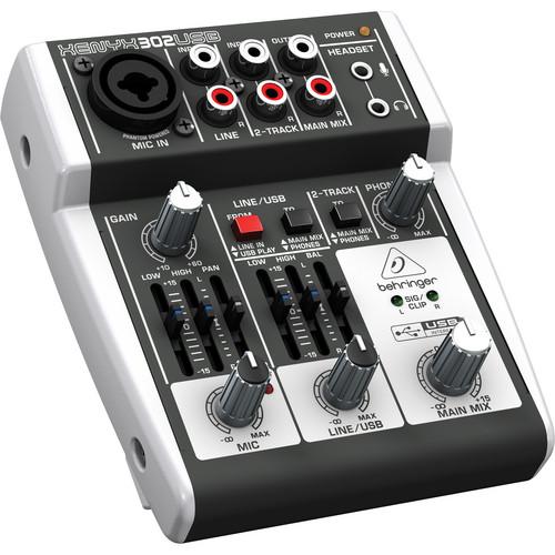 Behringer XENYX 302USB 5-Input Compact Mixer and USB 302USB, Behringer, XENYX, 302USB, 5-Input, Compact, Mixer, USB, 302USB,