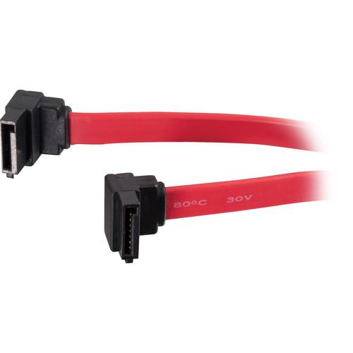 C2G 90- to 90-Degree 7-pin 1-Device Serial ATA Cable - 10182
