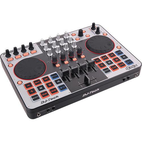 DJ-Tech 4MIX 4-Channel Controller with Audio Interface 4MIX, DJ-Tech, 4MIX, 4-Channel, Controller, with, Audio, Interface, 4MIX,