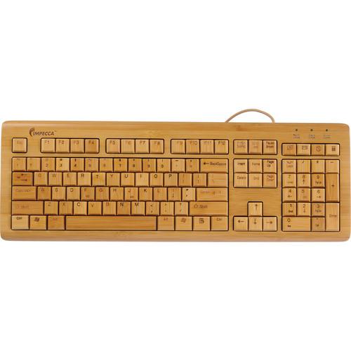 Impecca KBB500 Bamboo Custom Carved Designer Keyboard KBB500